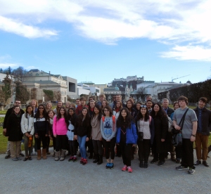 Walled Lake Orchestra with Salzburg in the background